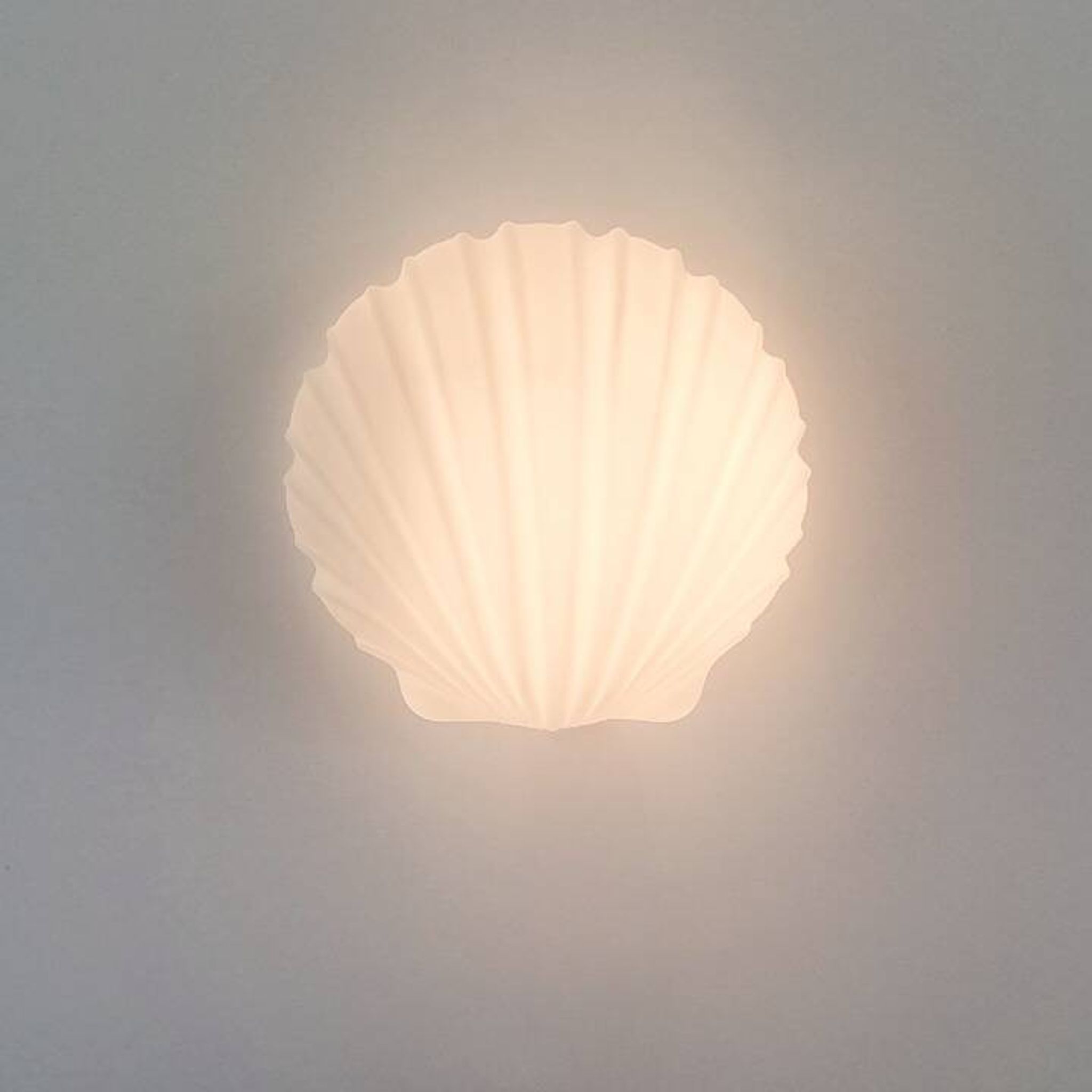 Pair of Shell-Shaped Opaline Glass Wall Lamps from Limburg, Germany, 1970s