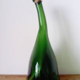 Old blown glass bottle, free form. Armagnac