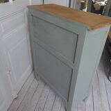 Vintage buffet green of gray, wooden tray