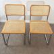 Pair of Marcel Breuer Cesca B32 chairs made in Italy