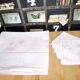 Vintage powder pink tablecloth and its 6 towels in mestizo 140 x 120