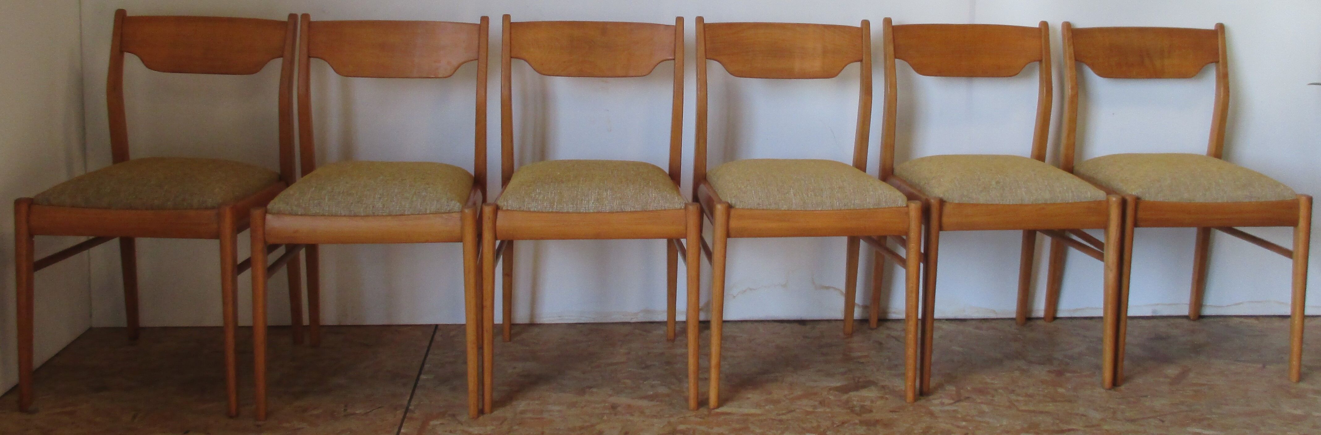 6 Scandinavian chairs 60s in beech Farstrup