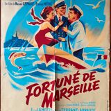 Original cinema poster "Fortuné de Marseille" 60x80cm 1952