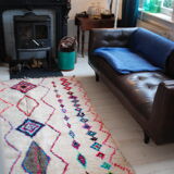 Berber vintage rug 100% wool, handcrafted. free shipping in europe. unique! 250x145cm