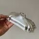 Antique silver butter dish with lid