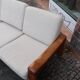 Scandinavian sofa in oak and wool from the 60s