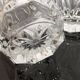 6 vintage chiseled crystal port glasses
