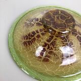 German Glass Bowl by Karl Wiedmann for WMF Ikora, 1930s Bauhaus Art Deco