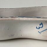 Large fruit cup in Rouen earthenware with blue and brown floral decoration p