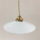 Pair of suspensions in white opaline