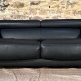 ROCHE BOBOIS Black leather sofa ULTIMATE model