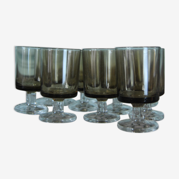 Ensemble de 10 verres à liqueur années 70