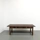 Authentic French farmhouse table from 1890 in solid oak with two drawers.