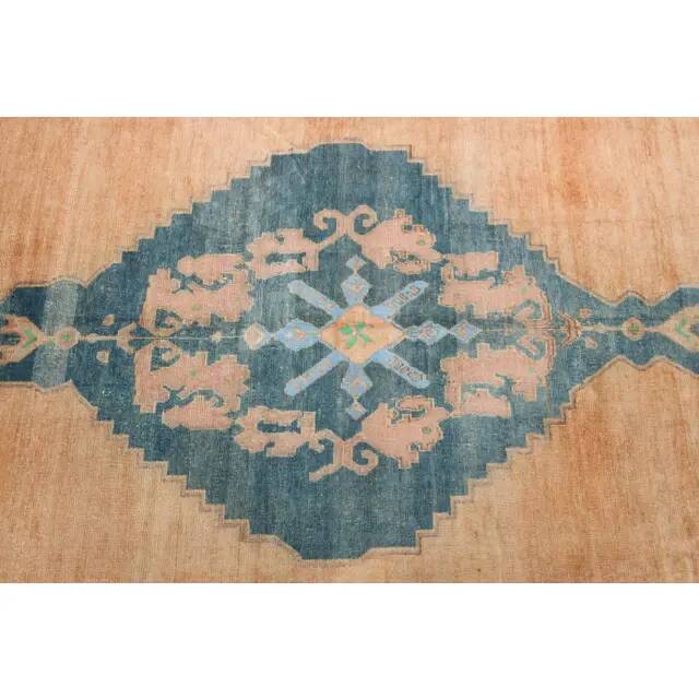 1940s Vintage Turkish Hand-Knotted Area Rug 228x303