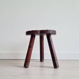 Wooden tripod stool - brutalist chalet look
