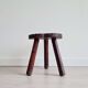 Tabouret tripode bois - look chalet brutaliste