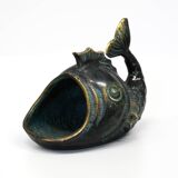 Cendrier en bronze de table ou à main de style milieu de siècle par Walter Bosse