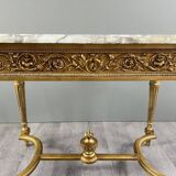 Louis XVI Style Console Table with Marble Top, 19th Century