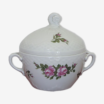 Sucrier en porcelaine à fleurs roses par Bing & Grøndahl