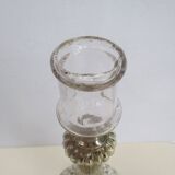 XlXth eglomisé glass candle holder