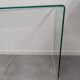 Minimalist curved glass console design – 120 cm