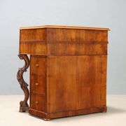 Antique Louis-Philippe hairdresser in walnut and cherry, 19th century.