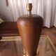 80s wood and brass lamp base