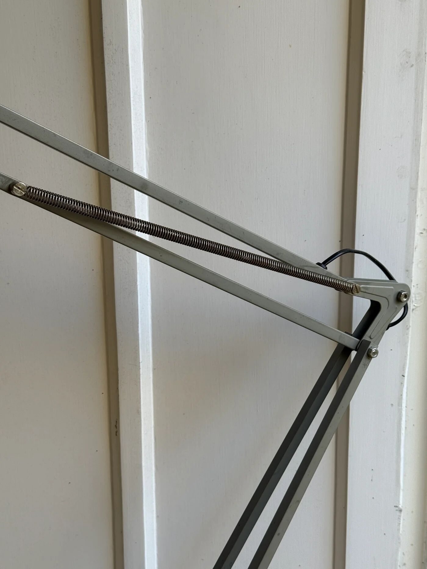 Grey metal floor lamp - industrial style