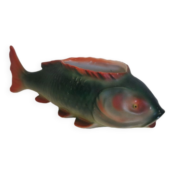 Vase en barbotine poisson