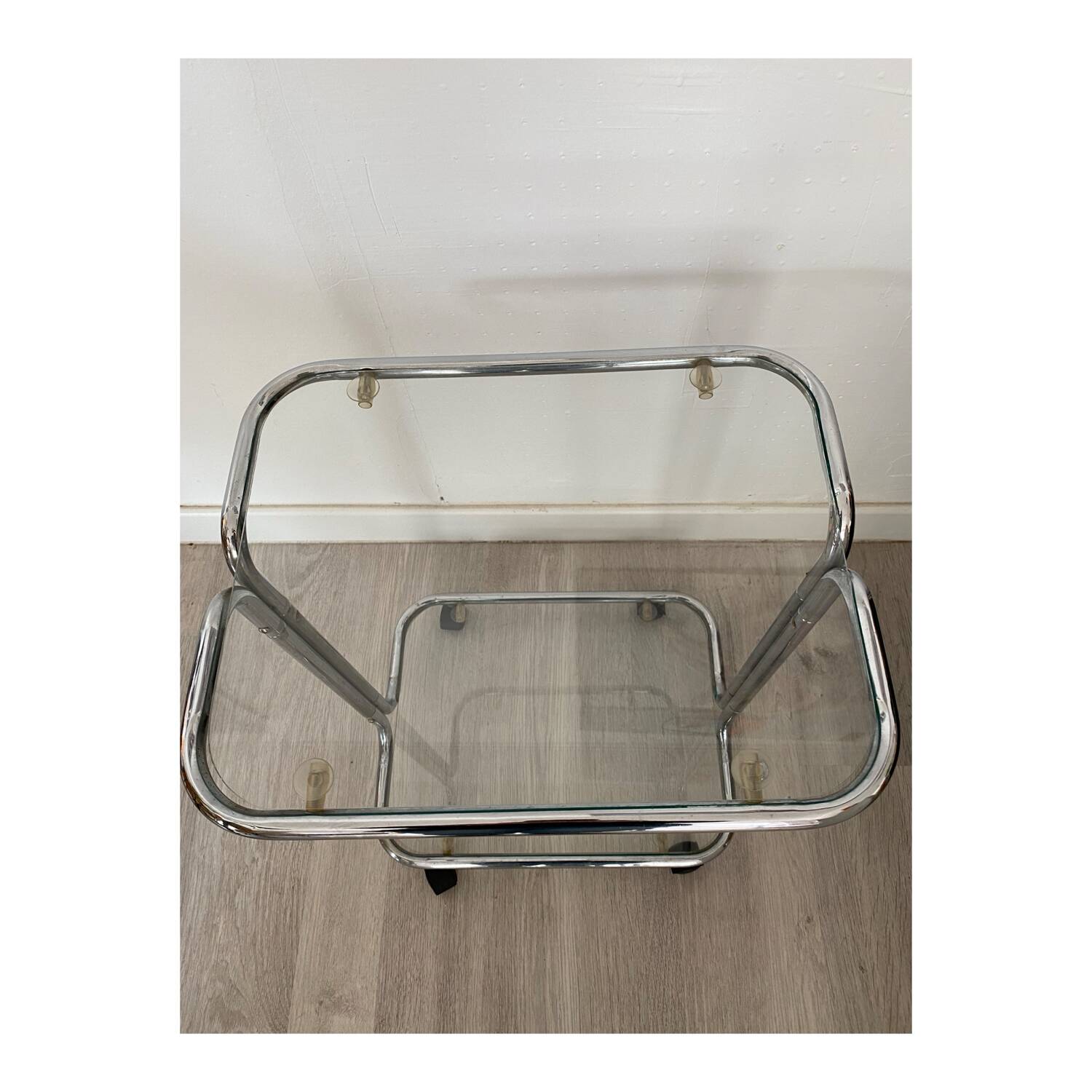 Vintage trolley on wheels