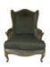Armchair Louis XV " Shepherdess " Blue Velvet 19th century
