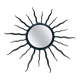 Sun mirror, wrought iron, brutalist design, 1970s.