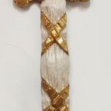 Polychrome beech wood sconces. Spain 1900