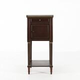 French 19th century Empire nightstand in wood with marble top