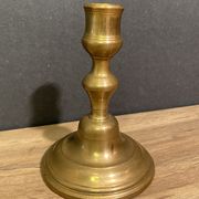 Eighteenth-century brass bronze candle holder