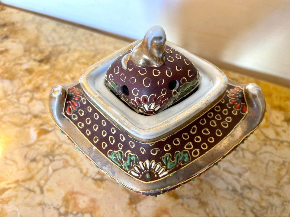Ancient Japanese Satsuma Incense Burner