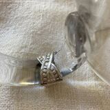 2 crystal and solid silver carafes