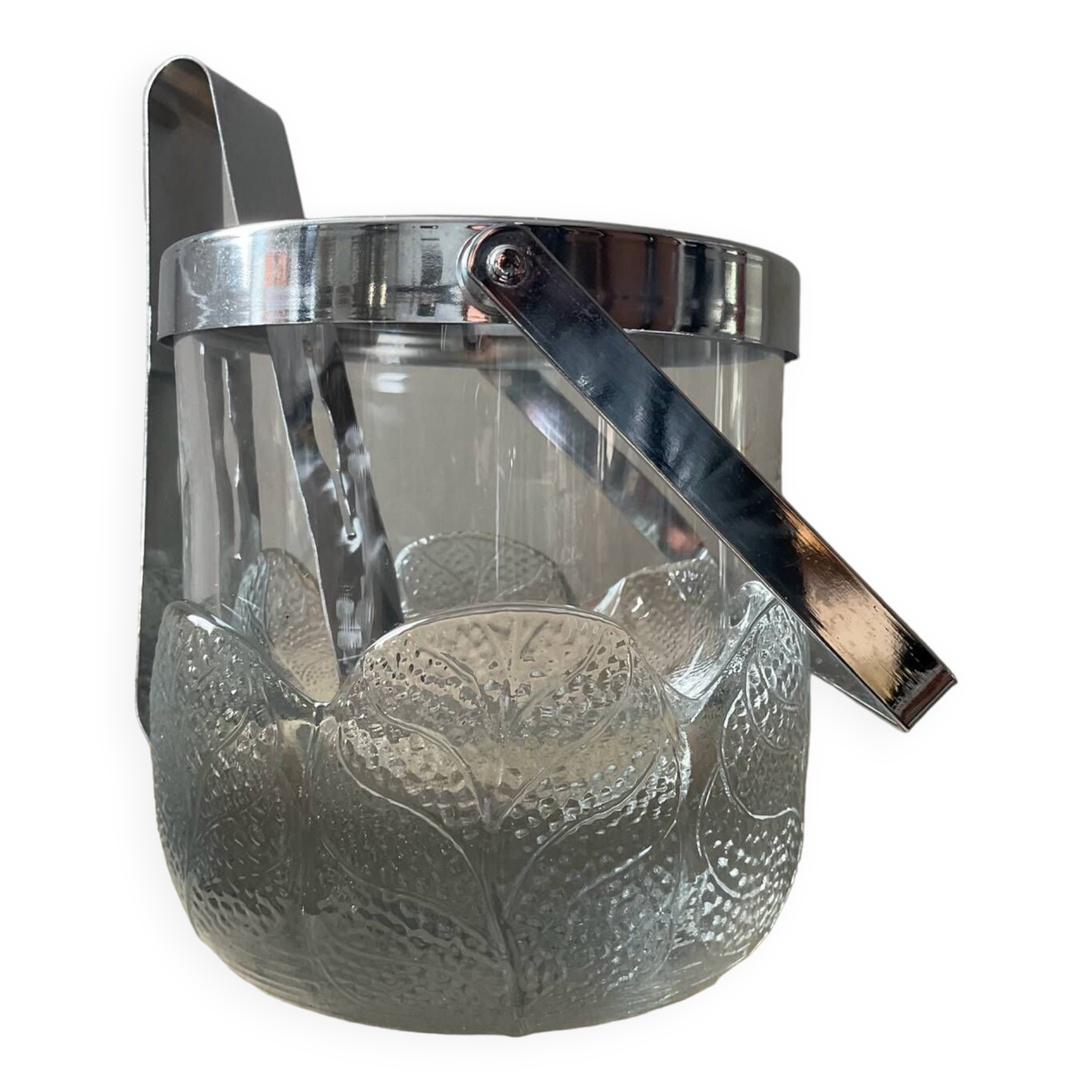 Crystal ice bucket from Lacs Italy 1970s