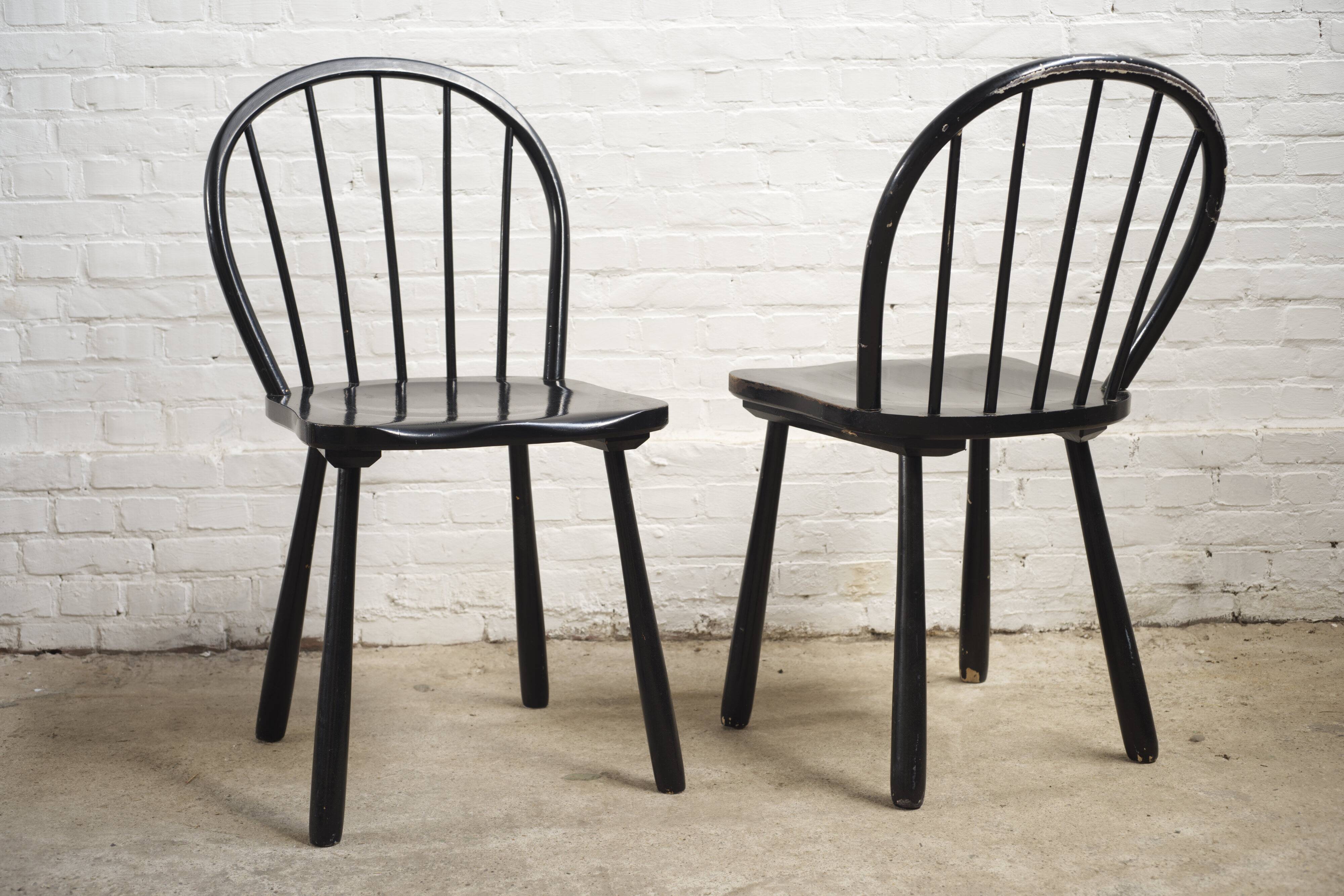 6x 'Windsor' dining chairs by Jørgen Anker Heegaard, Fritz Hansen, 1940