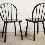 6x 'Windsor' dining chairs by Jørgen Anker Heegaard, Fritz Hansen, 1940