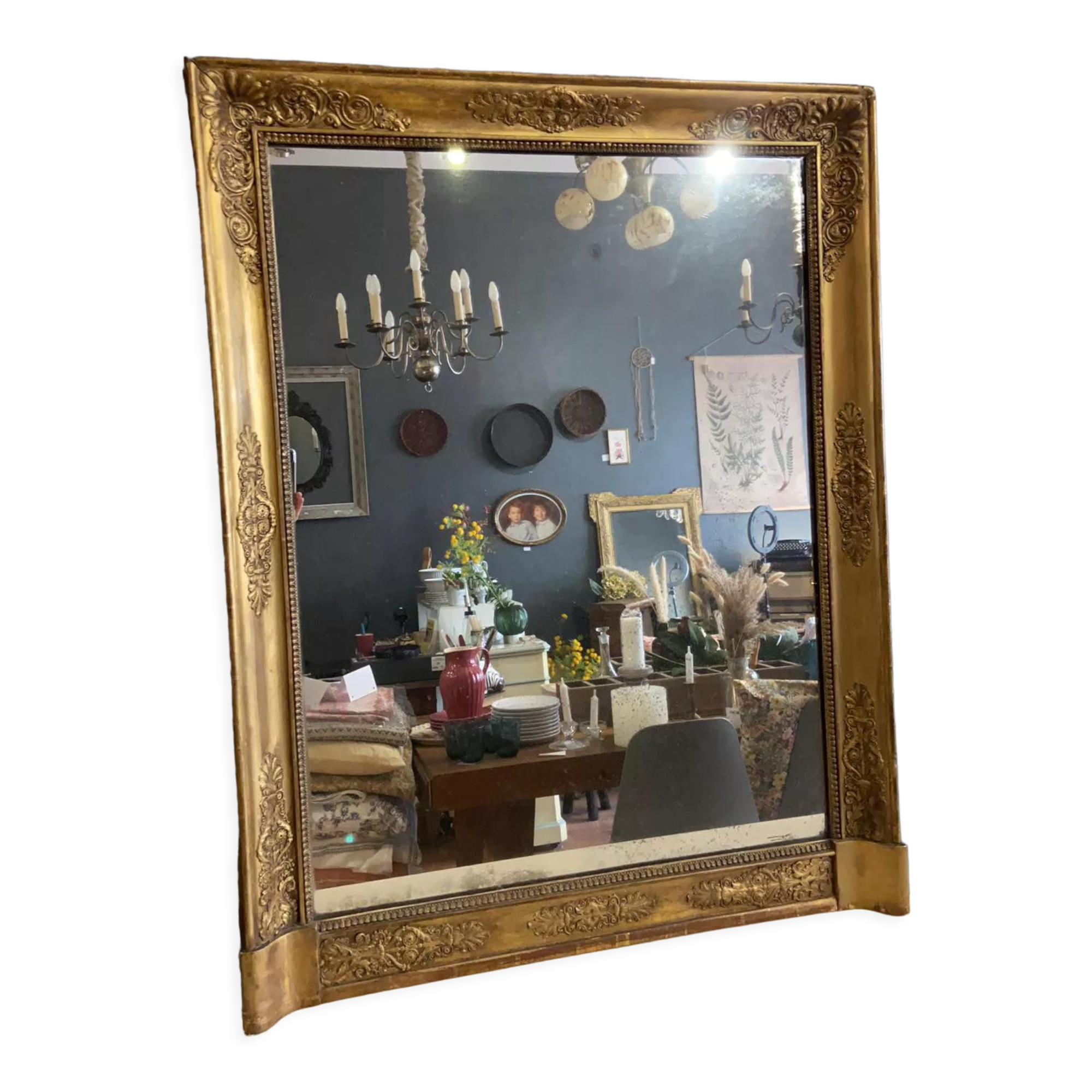 Old mirror period restoration, 116x87 cm