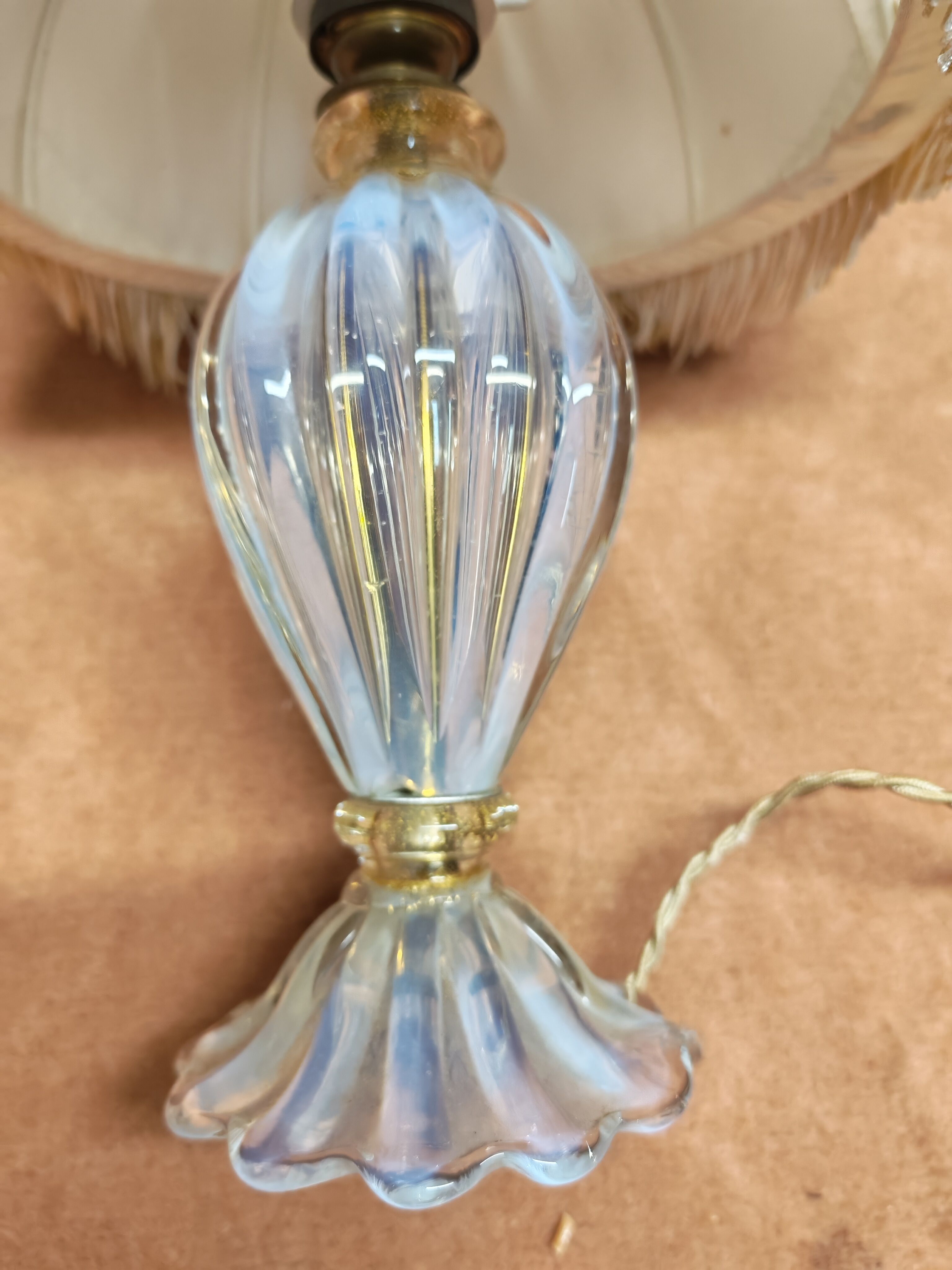 Murano glass table lamp attributed to Barrovier & Toso