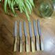 PRODUCT BHV - Set of 6 small vintage horn knives