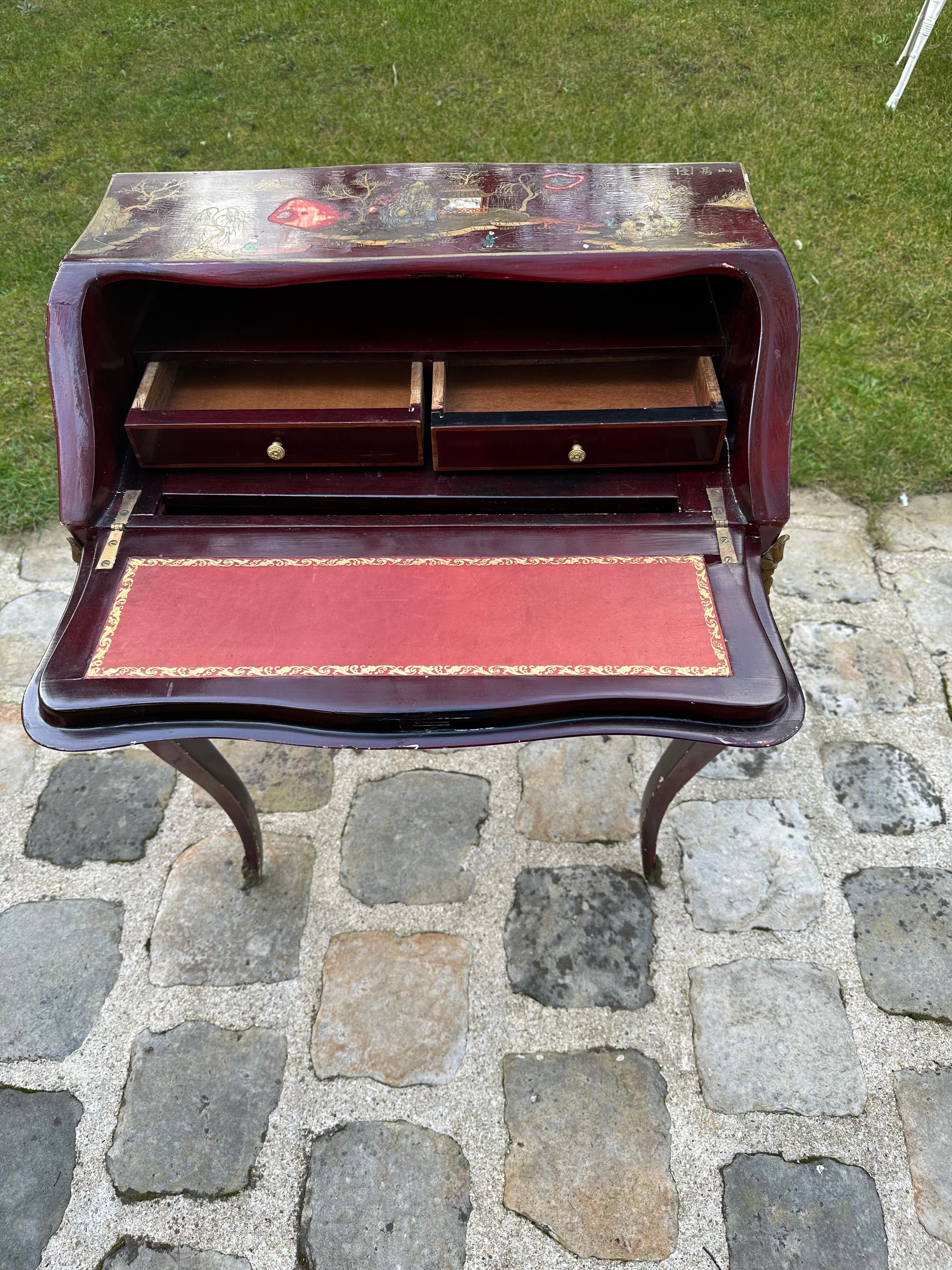 Slope desk - Louis XV style - Chinese lacquer