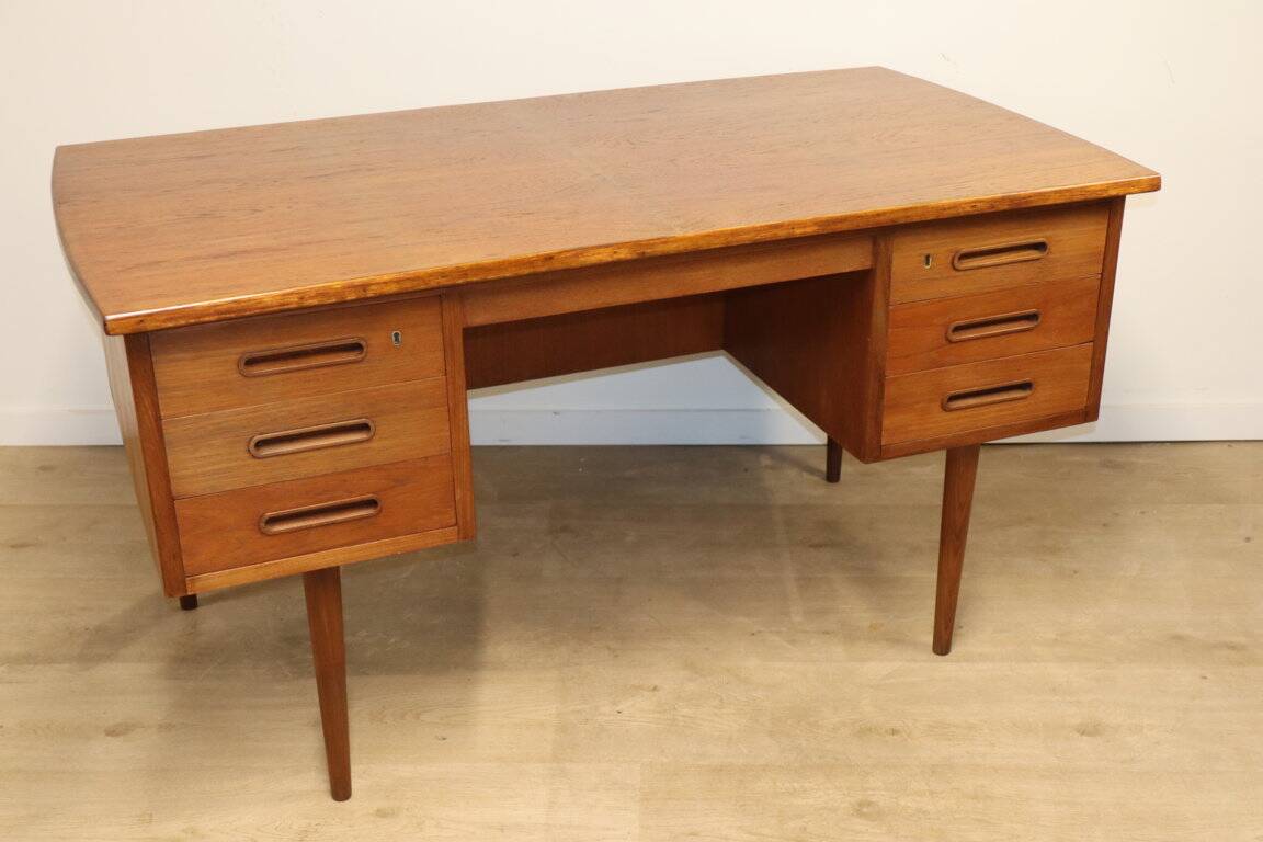 Scandinavian double-sided teak desk, 1960