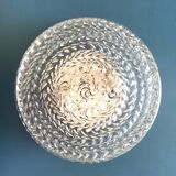 Round ceiling light in molded glass