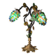 Original murano lamp in gilded bronze and metal with three lights, murano glass tulips 58x42