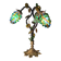 Original murano lamp in gilded bronze and metal with three lights, murano glass tulips 58x42