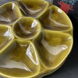 Set of 8 Gien oyster plates