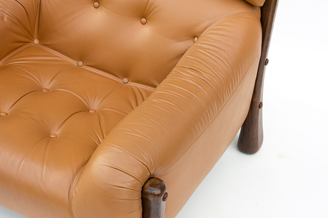 Mid-century leather lounge chair